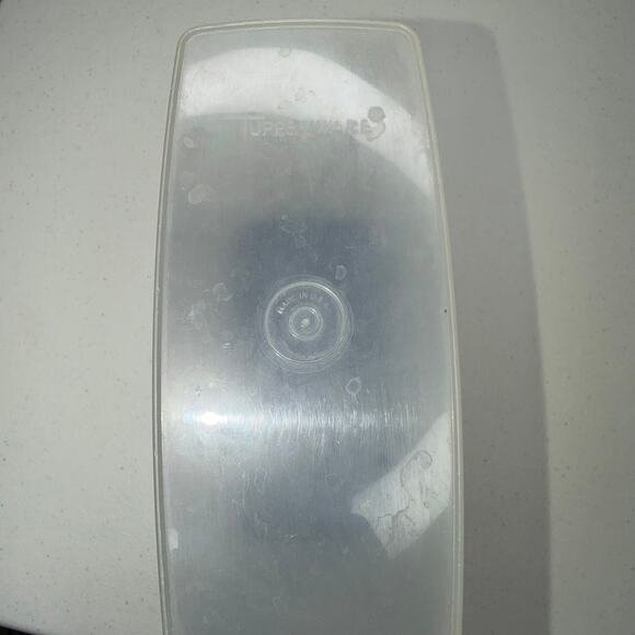 Vintage Tupperware Super Cereal Keeper Blue Flip Top Large Airtight Seal #1588-2 - Picture 4 of 5